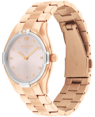 Women's Brooks Rose Gold Tone Stainless Steel Bracelet Watch, 34mm