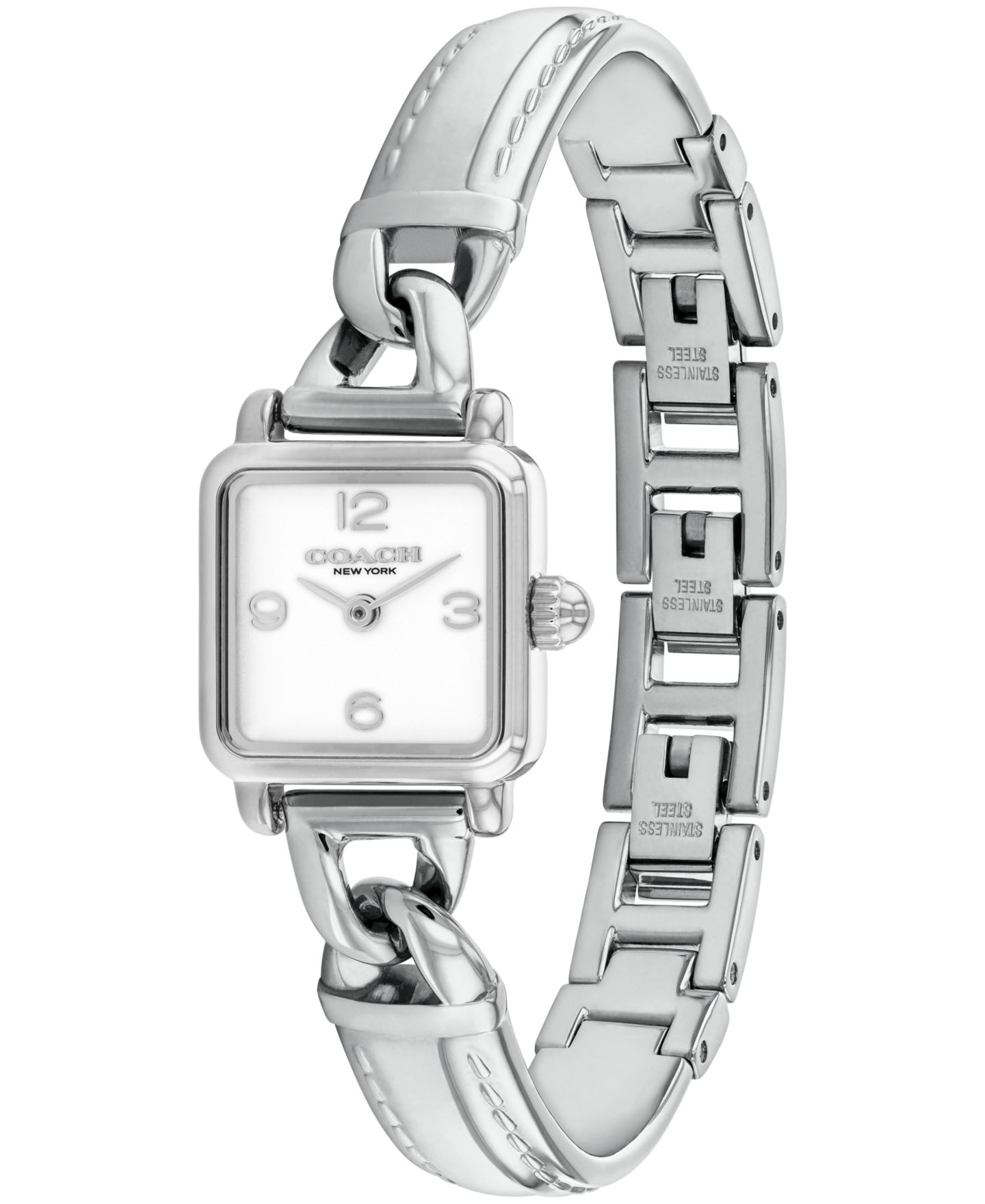 Женские часы COACH Cass Silver-Tone Stainless Steel Bangle Bracelet Watch 18mm — фото 2