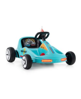 12V Electric Go Kart for Kids with Remote Control and Music-Blue