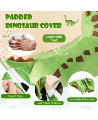 6V Kids Ride on Dinosaur with Foot Pedal, Padded Seat and Music