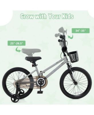 18 Inch Kids Bike Adjustable with Transparent Chain Cover