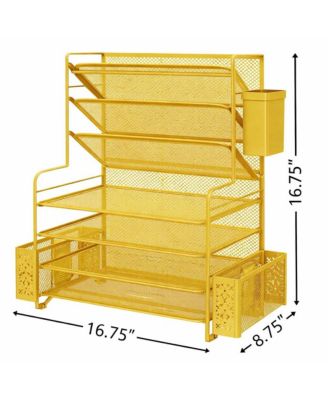 7 Tier Desk File Organizer Letter Tray Pen Holder Hanging Basket