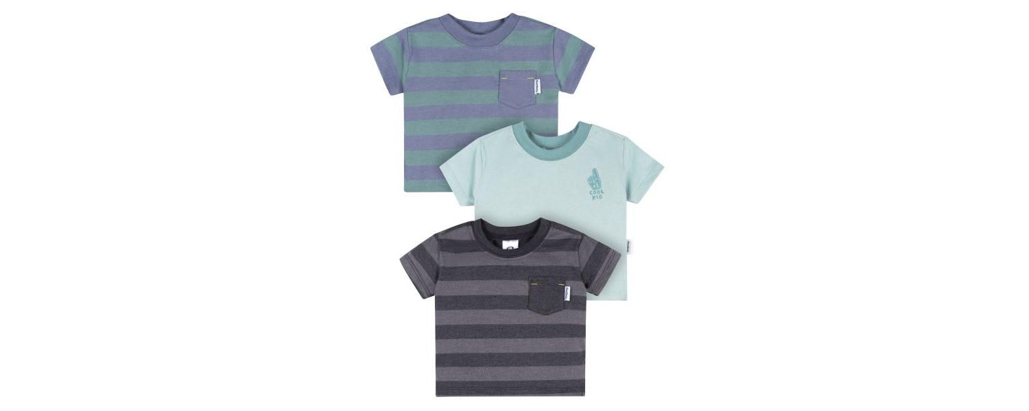 Baby Boys Short Sleeve T-Shirts, 3-Pack
