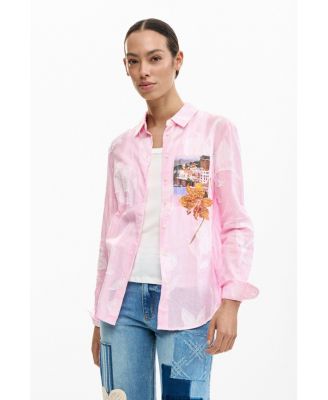 Women's Ruched zipper T-shirt