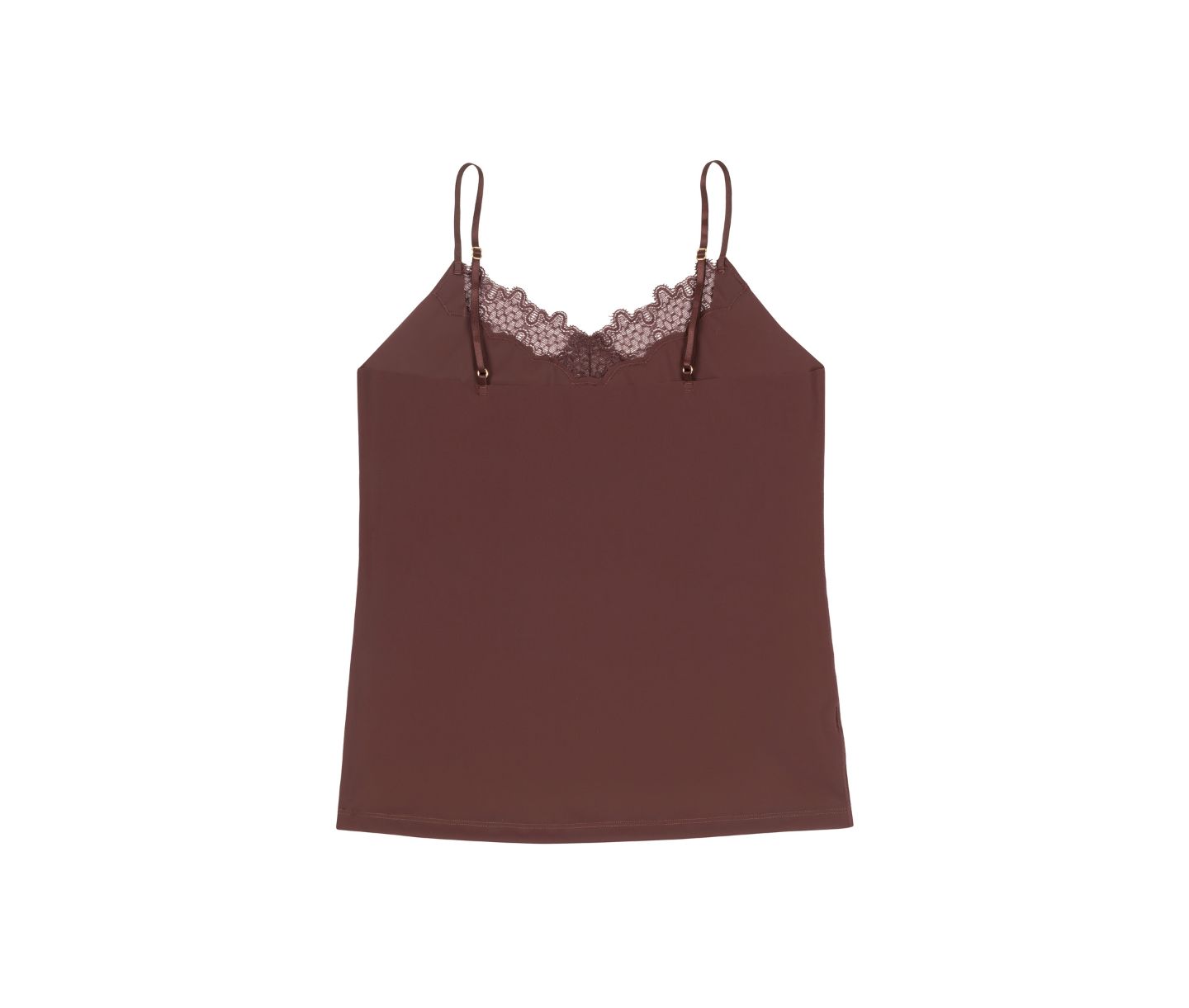 Женский топ Uwila Warrior Soft Seamless Camisole with Lace Trim, цвет: Шоколадный — фото 4