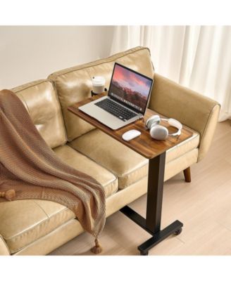 Overbed Table, Mobile with Electric Lift, Adjustable Height for Home or Office