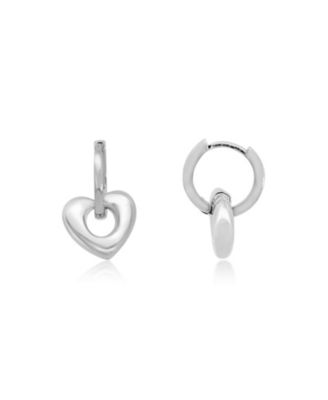 Heart Huggie Hoop Earrings