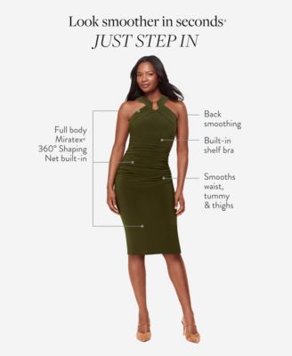 Women's Keyhole Neck Midi Dress