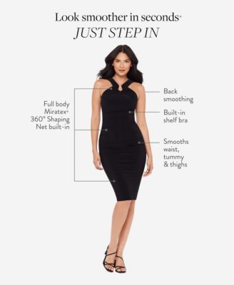 Women's Keyhole Neck Midi Shaping Dress