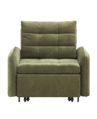 3-in-1 Sleeper Chair Bed, 80" Extra Long Pull Out Sofa with USB Charging & Storage