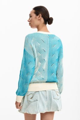 Women's Two-tone knitted sweater