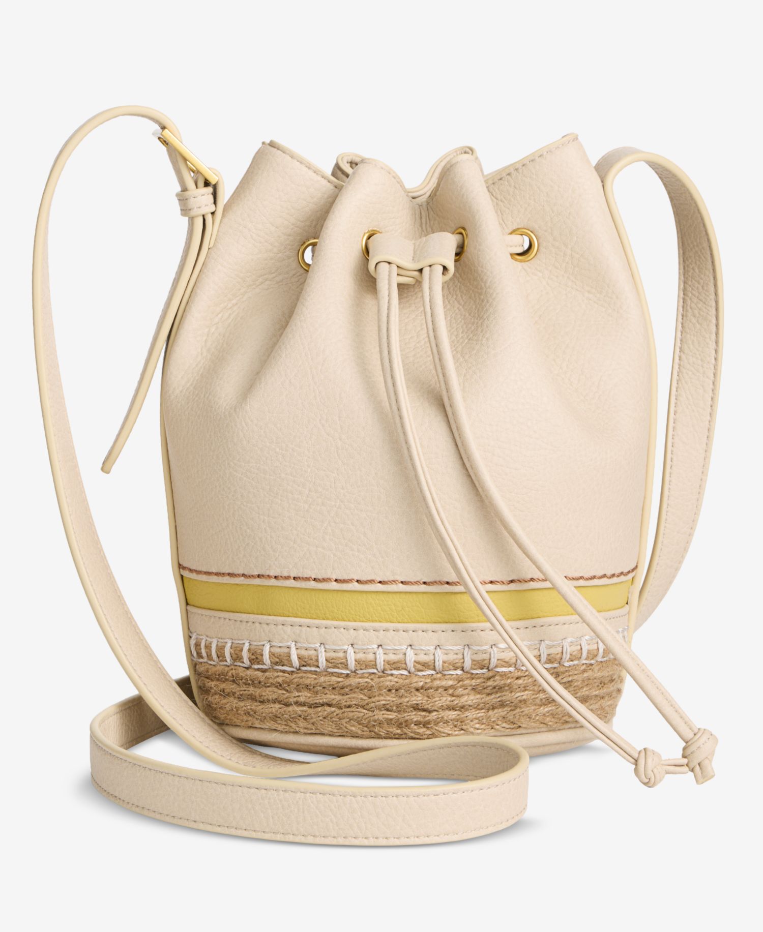 Small Bottom Detail Drawstring Bucket