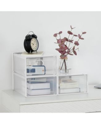 18 Pack Clear Shoe Storage Boxes with Front Doors