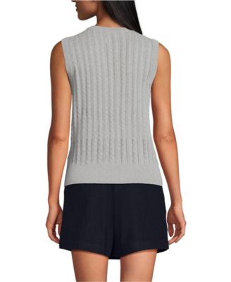 Women's Cotton Pointelle Shell Sweater