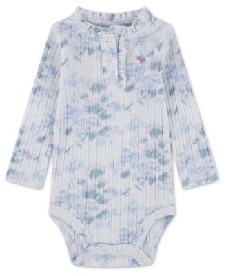 Baby Girls' Ruffle Henley Long-Sleeve Bodysuit