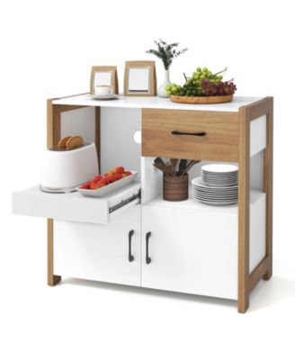 Kitchen Storage Cabinet with Drawer Pull Out Shelf and Doors