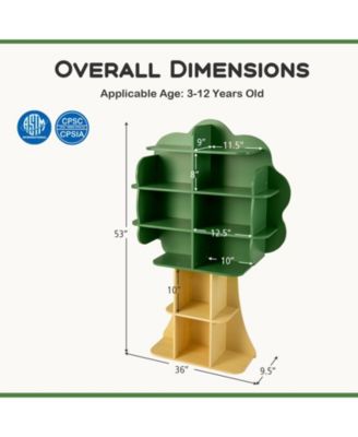 Kids Bookcase Toy Storage Organizer with Open Shelves