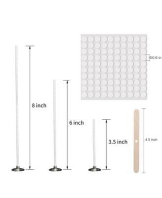 Pre Waxed Cotton Candle Wicks With Metal Sustainer Tabs For Pillar Making Diy 3.5in 6in 8in 300pcs