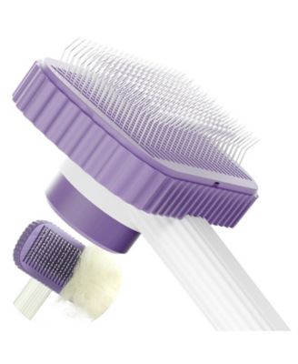 Aronkl Cat Brush for Long Short Haired Cats Remove Loose Mats Rounded Pins Skin Friendly Easy Clean Grooming Tool - Purple 49$