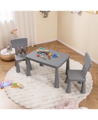 3 Pieces Multifunction Activity Kids Play Table and Chair Set