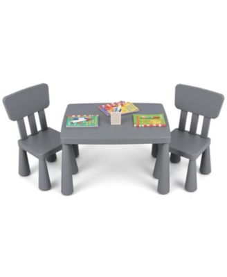 3 Pieces Multifunction Activity Kids Play Table and Chair Set