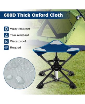 Folding Camping Stool Swivel Hunting Chair with Anti Sink Feet