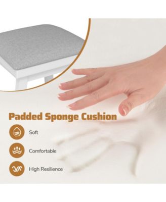 25 in Swivel Counter Height Bar Stools Set of 2 with Rubberwood Frame