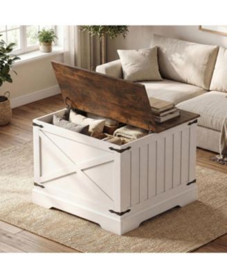 Lift Top Coffee Table Farmhouse Hidden Storage Compartment