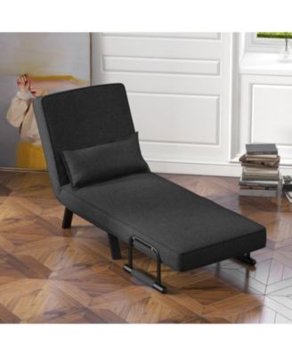 6-Position Convertible Sleeper Armchair Lounge Couch with Pillow