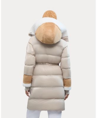 Women's Malet Puffer Parka with Mixed Media Detailing