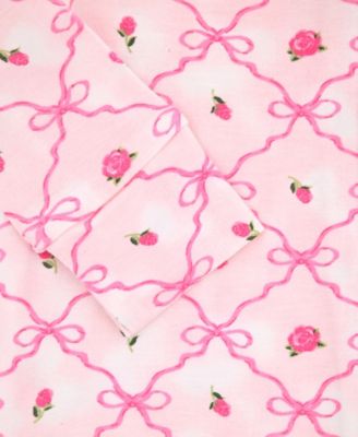 Baby Girls' Long-Sleeve Footed Pajama and Headband, 2-Piece Set