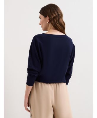 Women's Cristine Slash-Neck Knitted Jumper