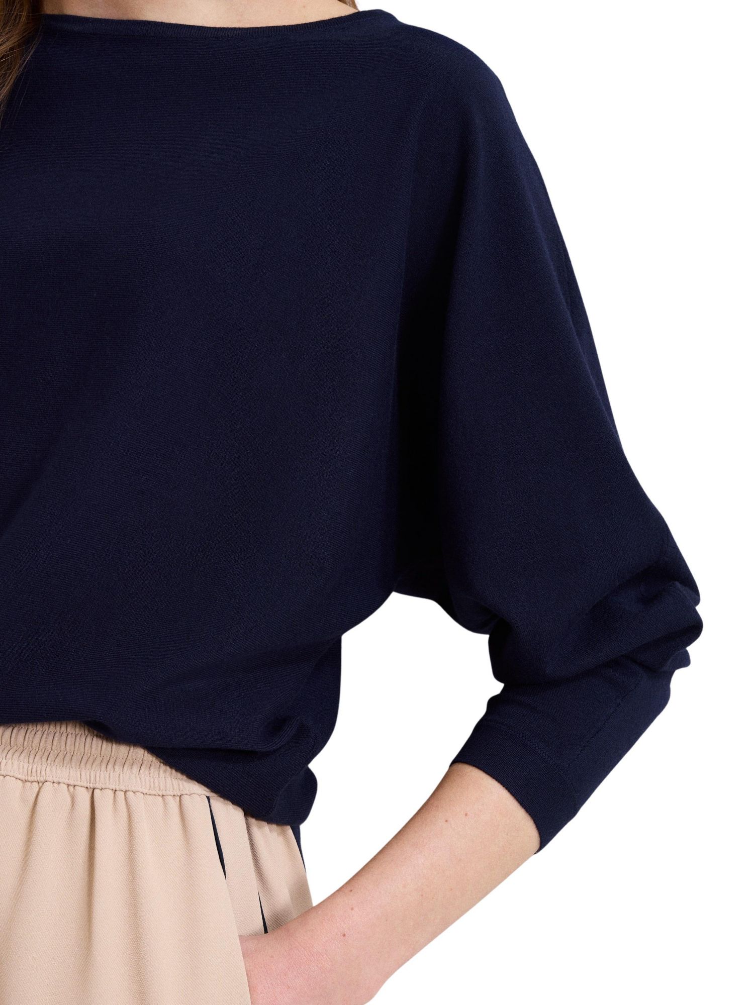 Women's Cristine Slash-Neck Knitted Jumper