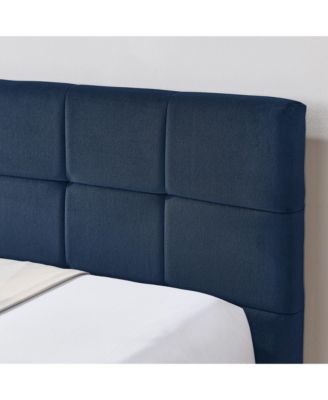 Full Size Velvet Tufted Daybed Backrest Armrest Dark blue