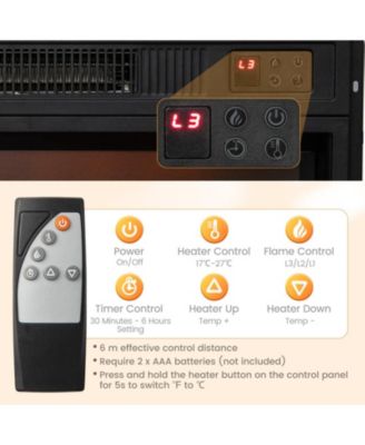 Electric Fireplace Entertainment Center with Adjustable Shelves for 65 in TVs