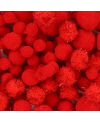 900 Pom Poms Bulk Arts Crafts Soft Fluffy Assorted Sizes Decorations