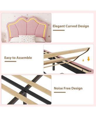 Set of 2 Dreamy Velvet Platform Bed Set with Adjustable Channel-Tufted Headboard – Soft Linen Upholstery, No Box Spring Needed