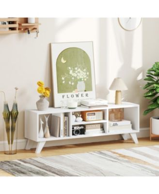 48 in Modern TV Console with 4 Open Storage Compartments