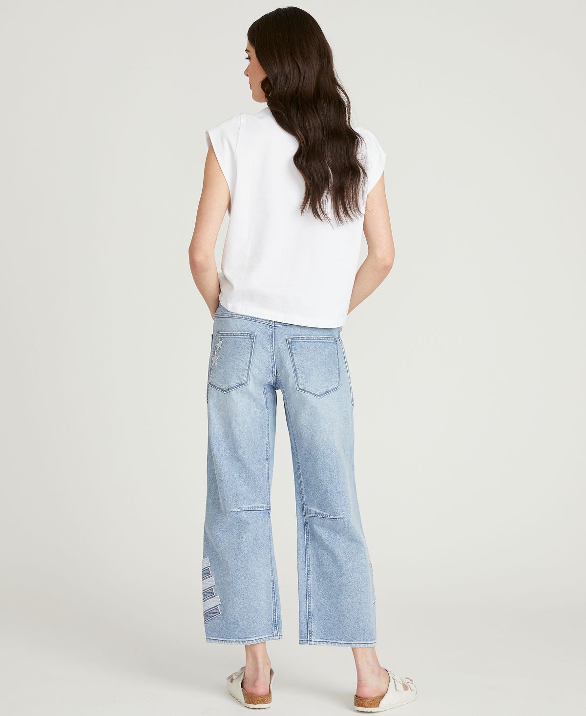 Driftwood Women's Barbara Patriotic Patchwork Wide-Leg Jeans view 4 — MAYCSS fashion products