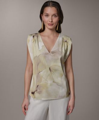 Petite Sleeveless V-Neck Top