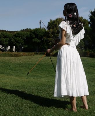 Women's Side Zippered Maxi Skirt