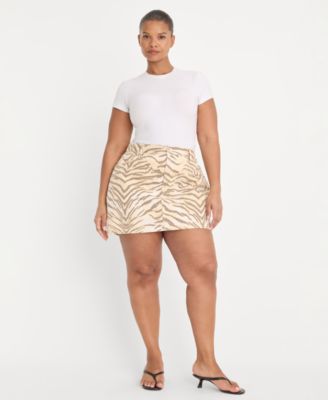 Women's Good 90s Tiger Print Mini Skirt