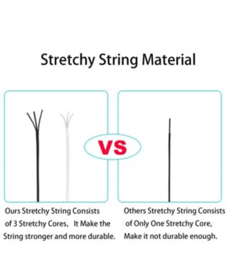 495 Feet Stretchy String Elastic Cord for Bracelets Necklaces Beading Crafts 3 Rolls