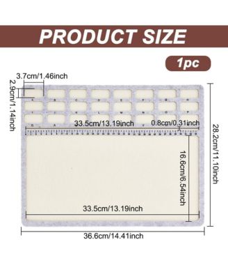 Felt Beading Mat Design Board Alphabetic Scale Beads Tray Craft Supplies 14.4x11