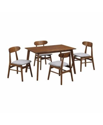 Morocco 5-Piece Mid-Century Wood Dining Set