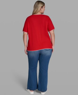 Plus Size Button-Front Sweater