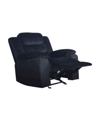 Willow Wood and Fabric Glider Recliner