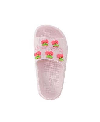 Girls Girls  EVA Slide - Lightweight Comfy Slide Sandals with Cherry Charms