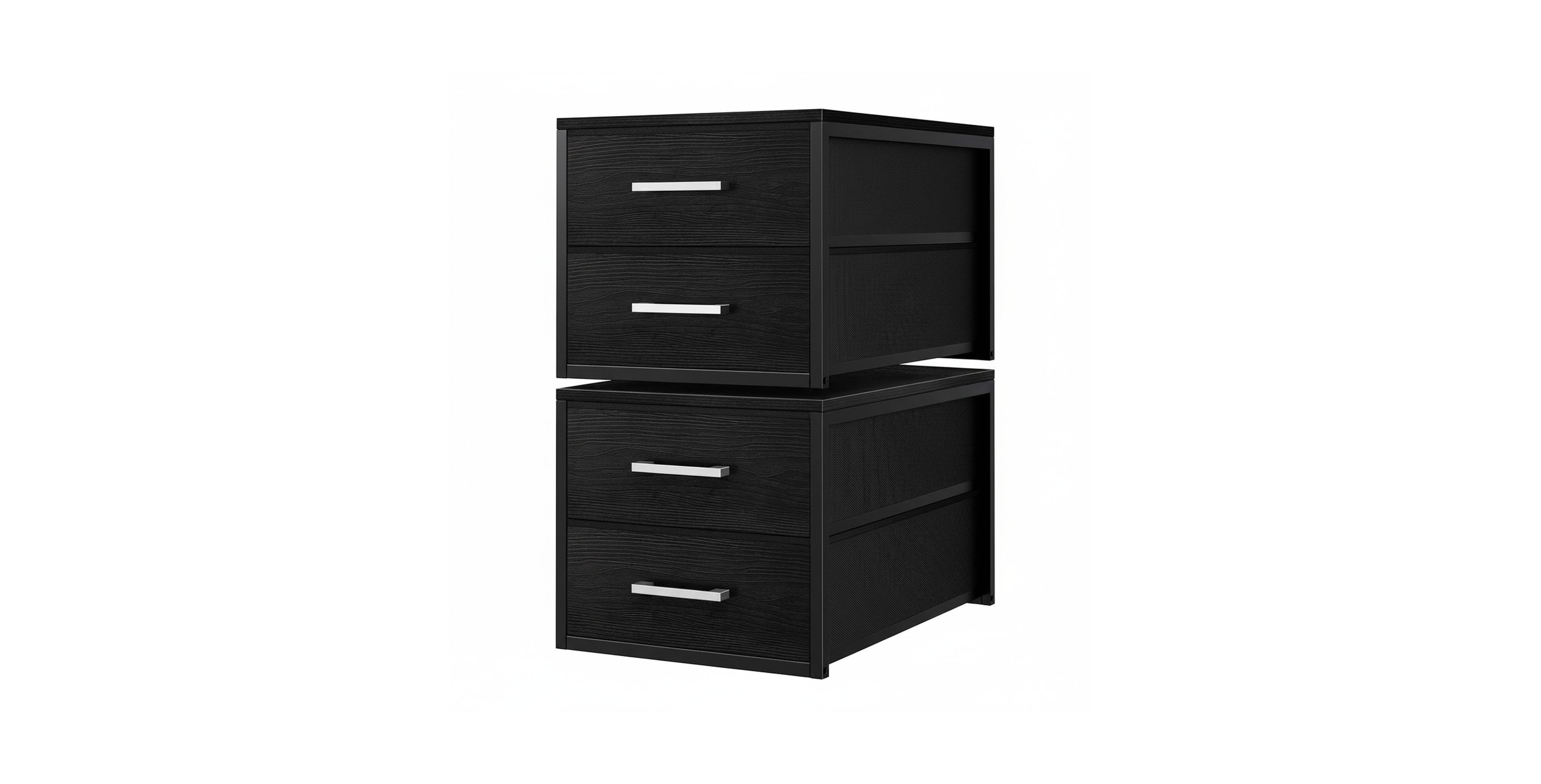 Yigii Stackable Storage Drawers Closet Organizers Fabric 2 Drawer Dresser Bedroom Packs Modern