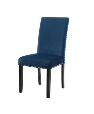 Velvet and Wood Dining Chair (Set of 2)